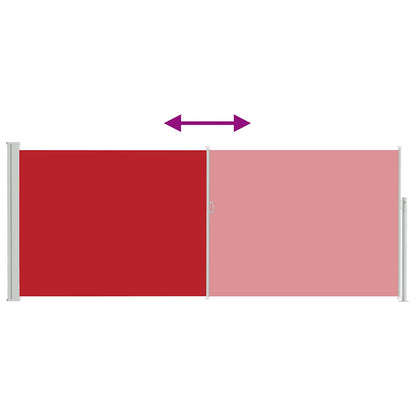 vidaXL Retractable Side Awning 120 x 300 cm Red