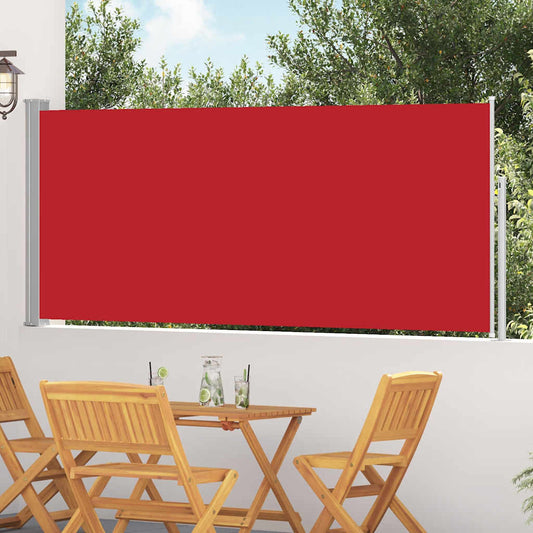 vidaXL Retractable Side Awning 120 x 300 cm Red