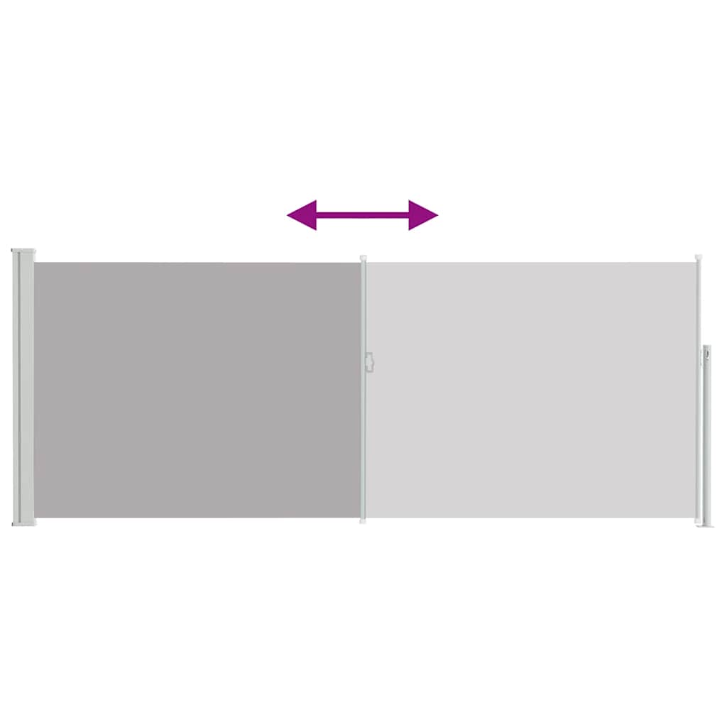 vidaXL Retractable Side Awning 117x314 cm Grey