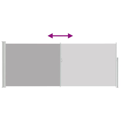 vidaXL Retractable Side Awning 117x314 cm Grey