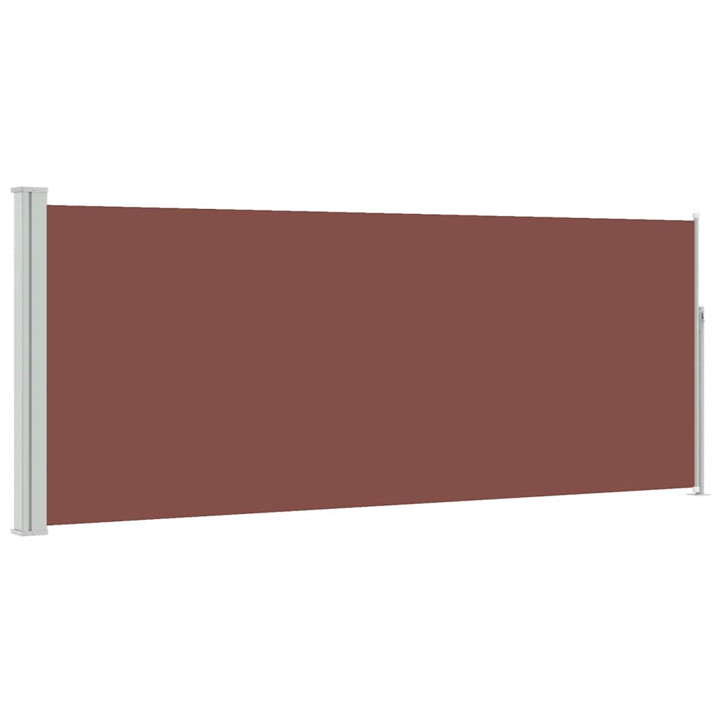 vidaXL Retractable Side Awning 117x314 cm Brown