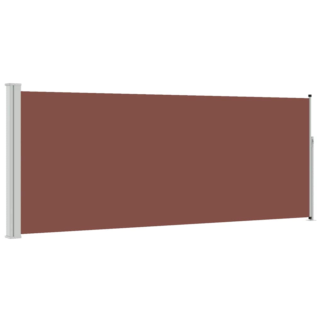 vidaXL Retractable Side Awning 117x314 cm Brown