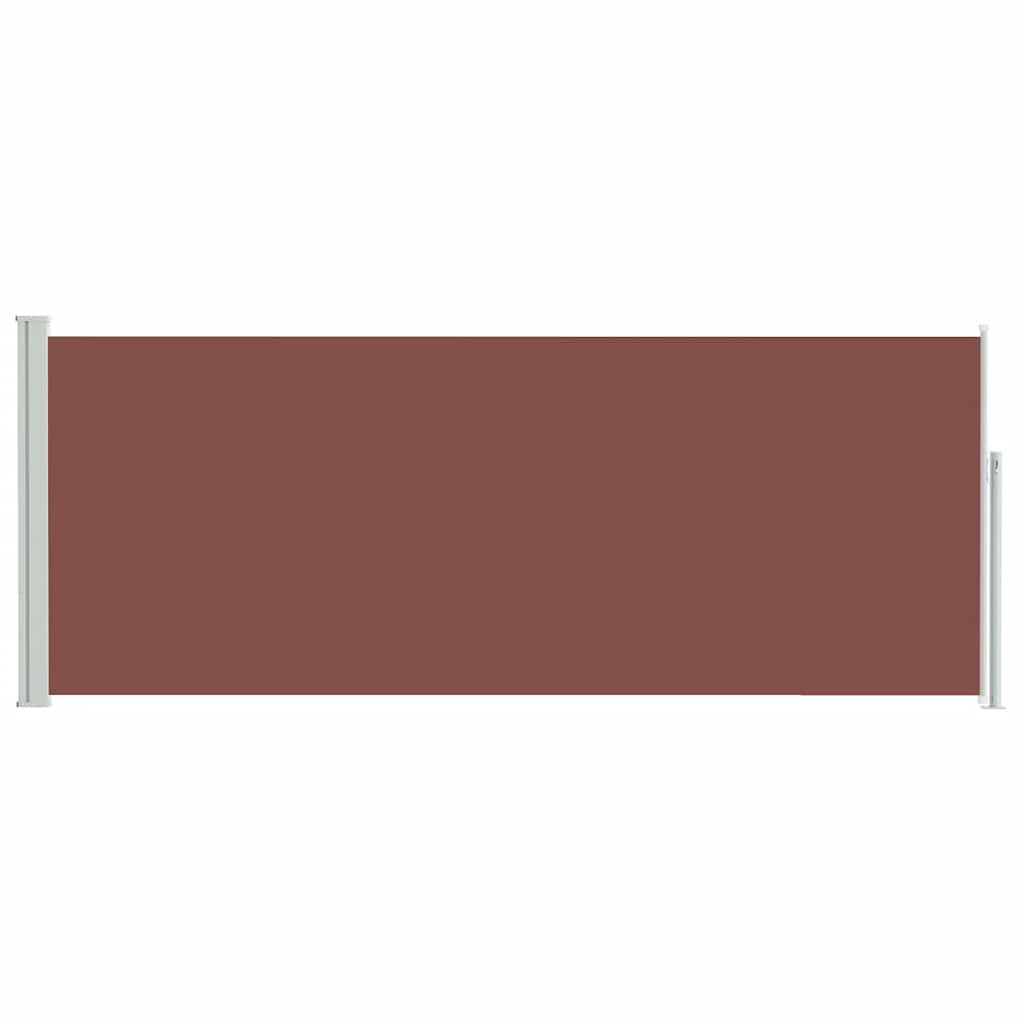 vidaXL Retractable Side Awning 117x314 cm Brown