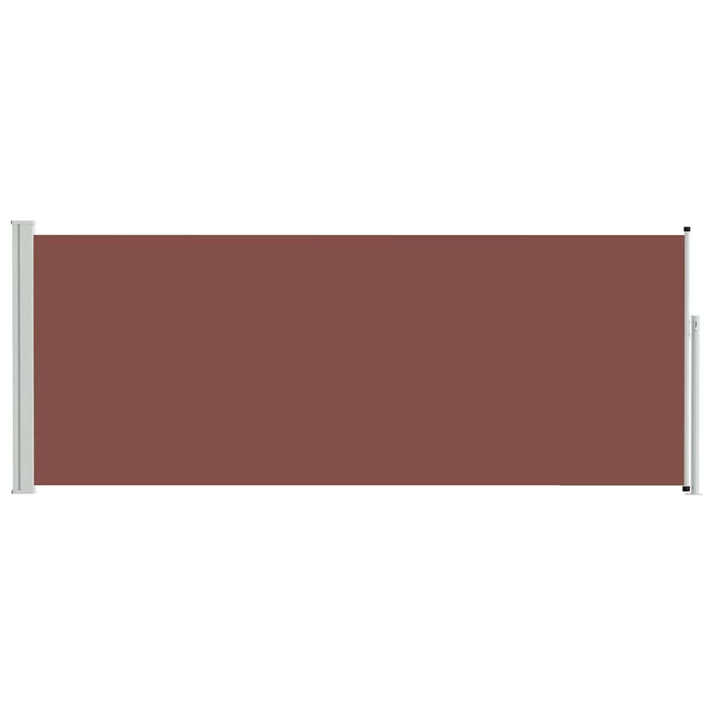 vidaXL Retractable Side Awning 117x314 cm Brown