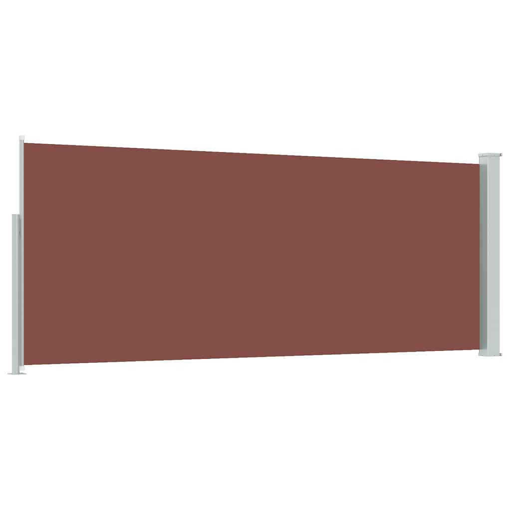 vidaXL Retractable Side Awning 117x314 cm Brown
