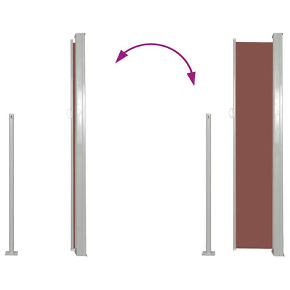 vidaXL Retractable Side Awning 117x314 cm Brown