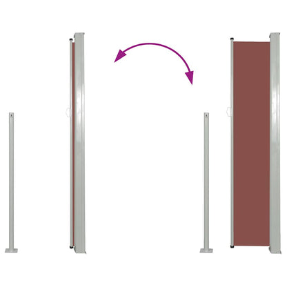 vidaXL Retractable Side Awning 117x314 cm Brown