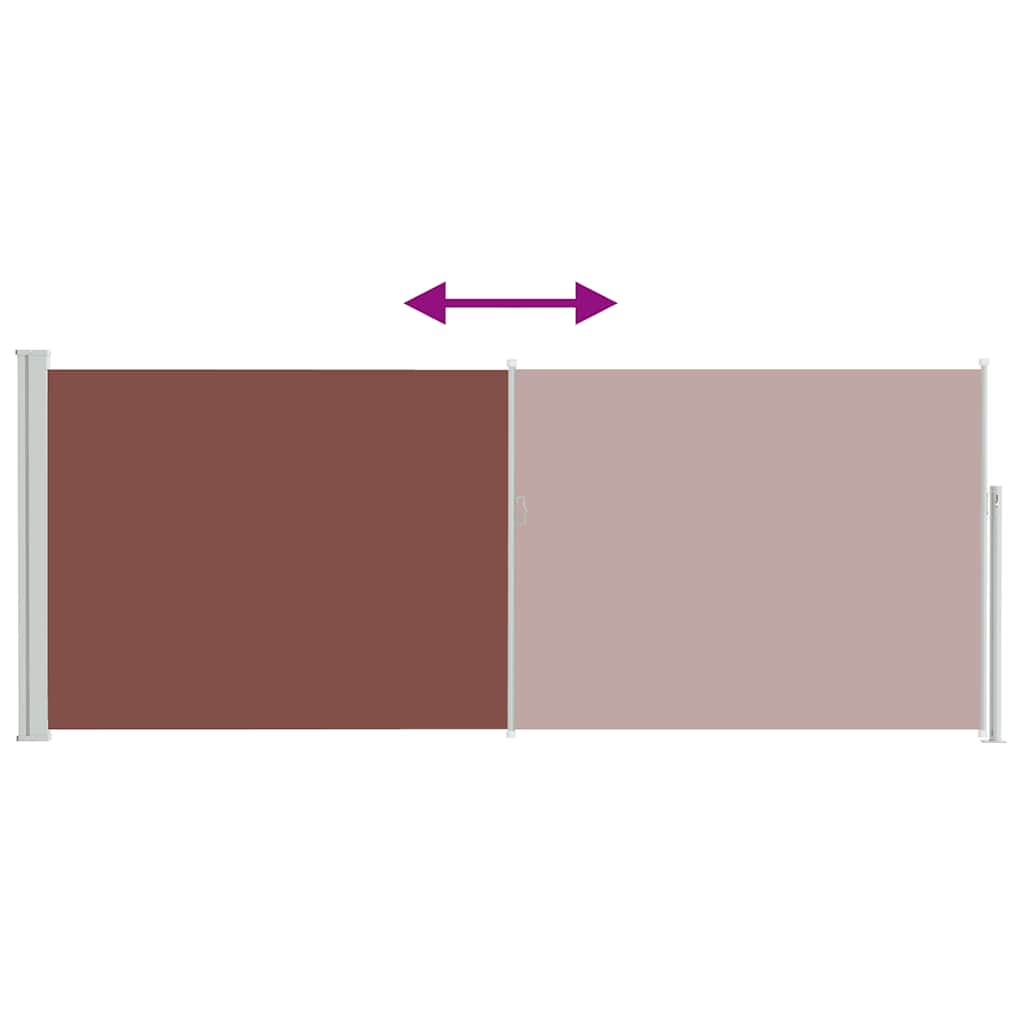 vidaXL Retractable Side Awning 117x314 cm Brown