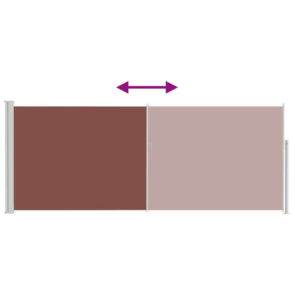 vidaXL Retractable Side Awning 117x314 cm Brown