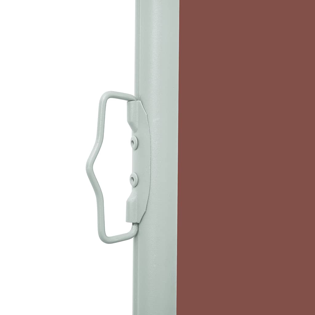 vidaXL Retractable Side Awning 117x314 cm Brown