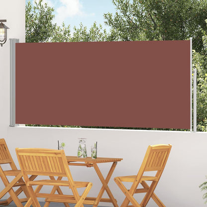 vidaXL Retractable Side Awning 117x314 cm Brown