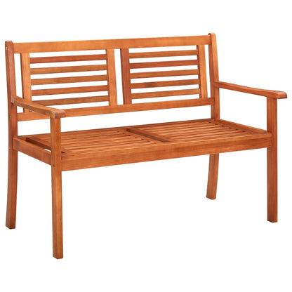 vidaXL Bench | Brown | Solid eucalyptus wood | 2-Seater | Ergonomic
