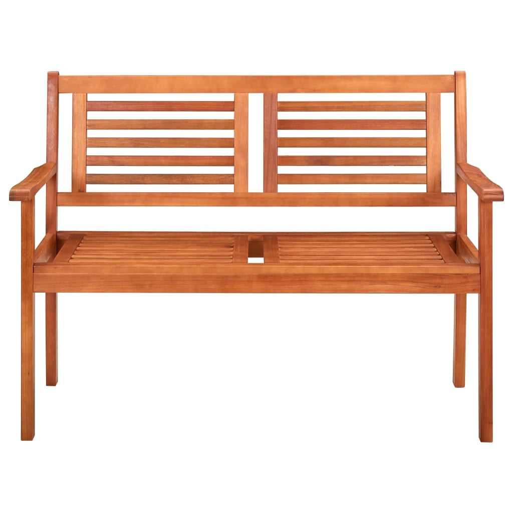 vidaXL Bench | Brown | Solid eucalyptus wood | 2-Seater | Ergonomic