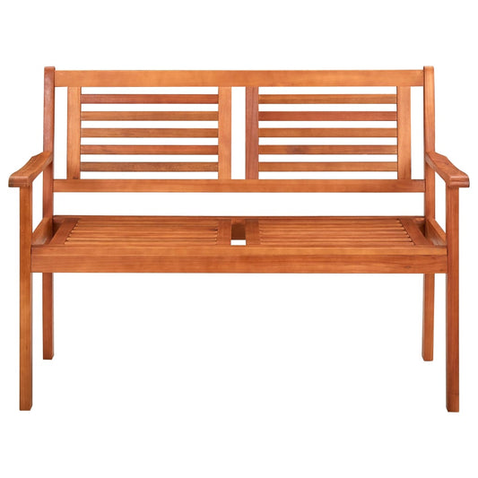 vidaXL Bench | Brown | Solid eucalyptus wood | 2-Seater | Ergonomic