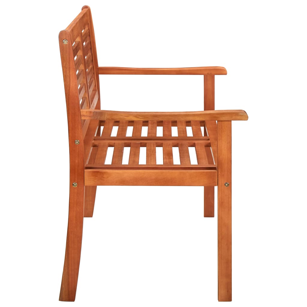 vidaXL Bench | Brown | Solid eucalyptus wood | 2-Seater | Ergonomic