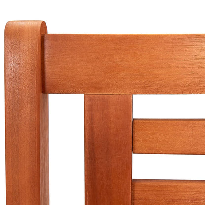 vidaXL Bench | Brown | Solid eucalyptus wood | 2-Seater | Ergonomic