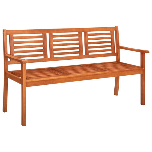 vidaXL Bench | Natural Brown | Solid Eucalyptus Wood | Large | Durable