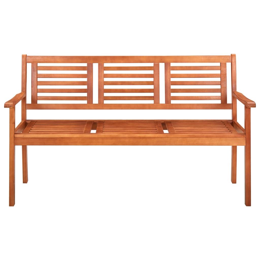 vidaXL Bench | Natural Brown | Solid Eucalyptus Wood | Large | Durable
