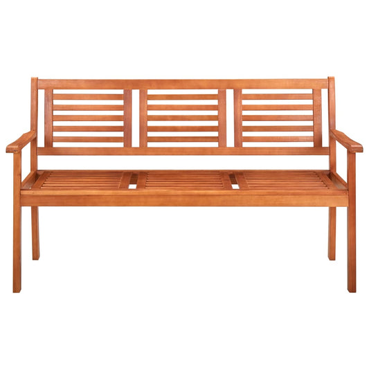 vidaXL Bench | Natural Brown | Solid Eucalyptus Wood | Large | Durable