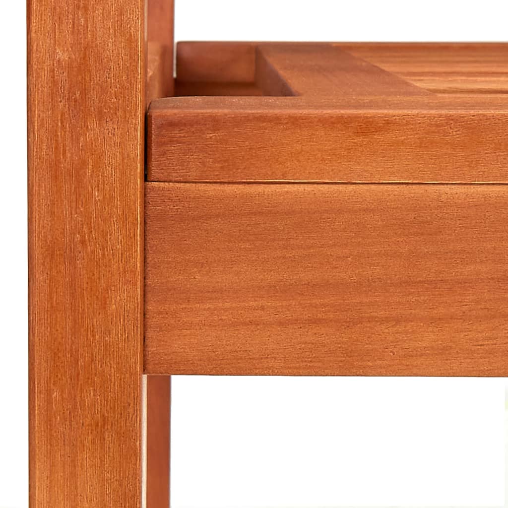 vidaXL Bench | Natural Brown | Solid Eucalyptus Wood | Large | Durable