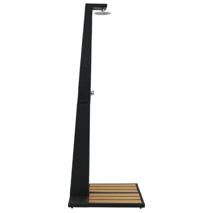 vidaXL Garden Shower Poly Rattan WPC