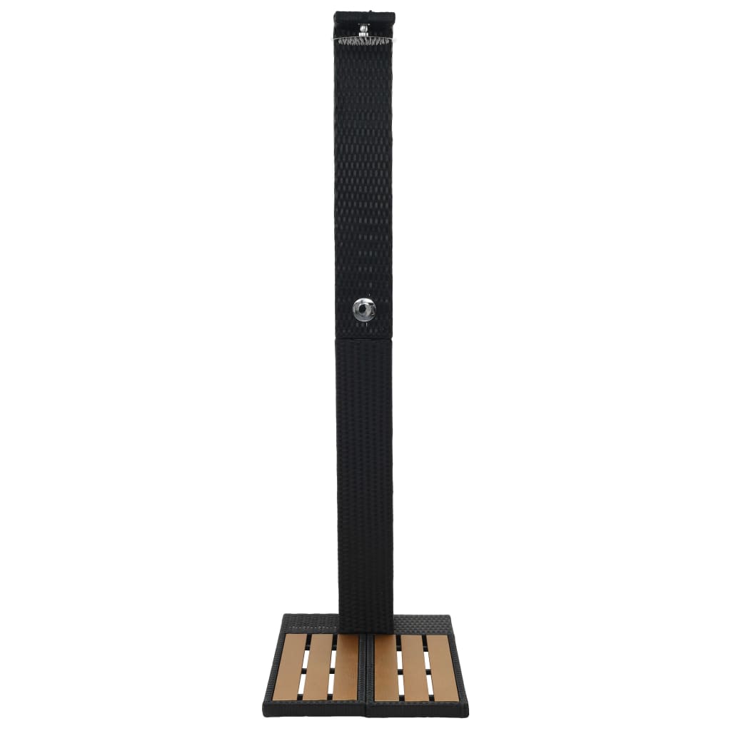 vidaXL Garden Shower Poly Rattan WPC