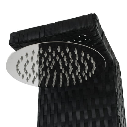 vidaXL Garden Shower Poly Rattan WPC