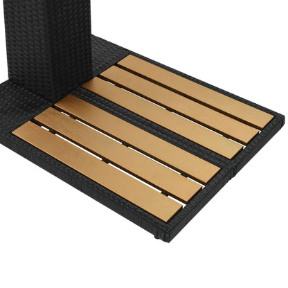 vidaXL Garden Shower Poly Rattan WPC