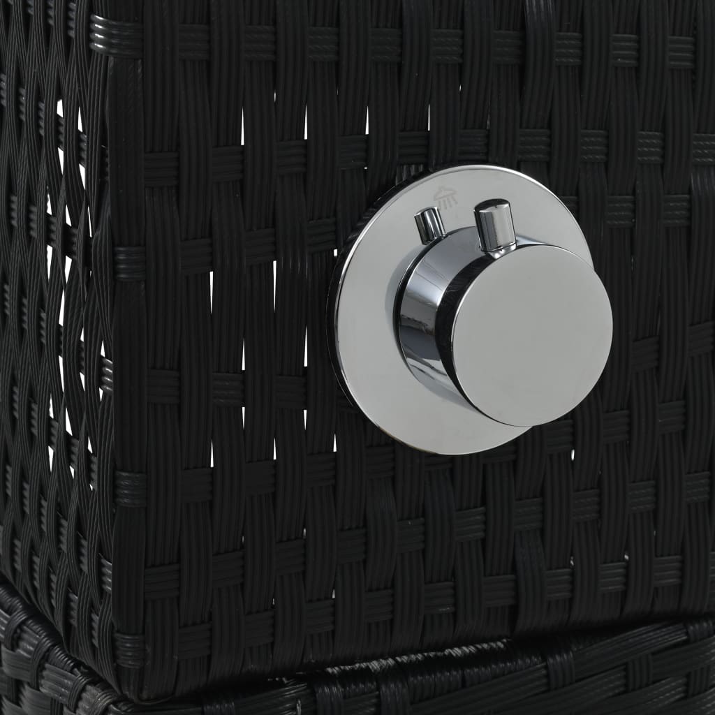 vidaXL Garden Shower Poly Rattan WPC