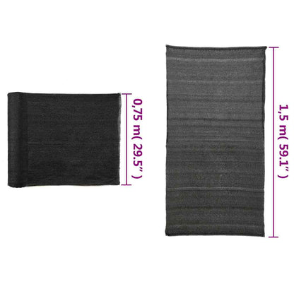 vidaXL Privacy Net HDPE 1,5x10 m Black