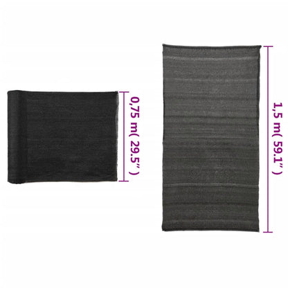 vidaXL Privacy Net HDPE 1.5x25 m Black