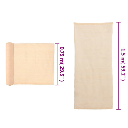 vidaXL Privacy Net HDPE 1.5x25 m Beige
