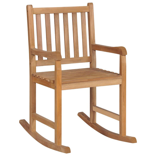 44992 vidaXL Rocking Chair Solid Teak Wood
