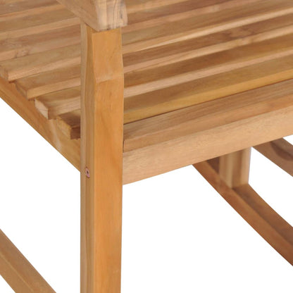 vidaXL Rocking Chair | Brown | Solid Teak Wood | Medium | Durable