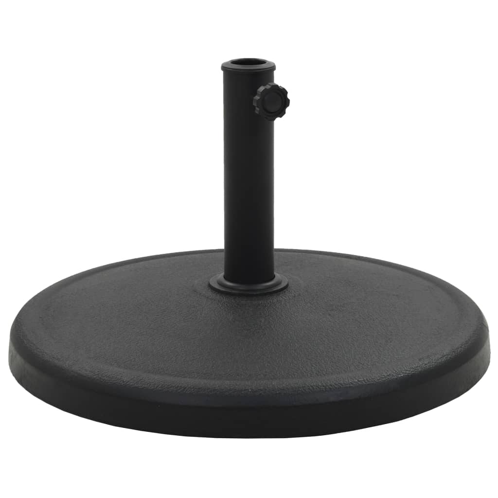 45197 vidaXL Parasol Base Round Polyresin 19 kg Black