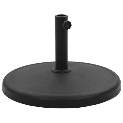 45197 vidaXL Parasol Base Round Polyresin 19 kg Black