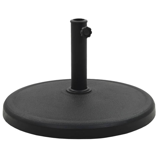 45197 vidaXL Parasol Base Round Polyresin 19 kg Black