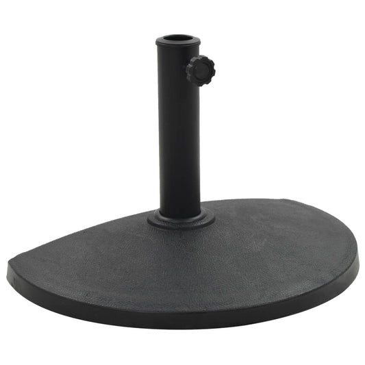 vidaXL Parasol Base | Black | Polyresin | Standard | Decorative Inlays