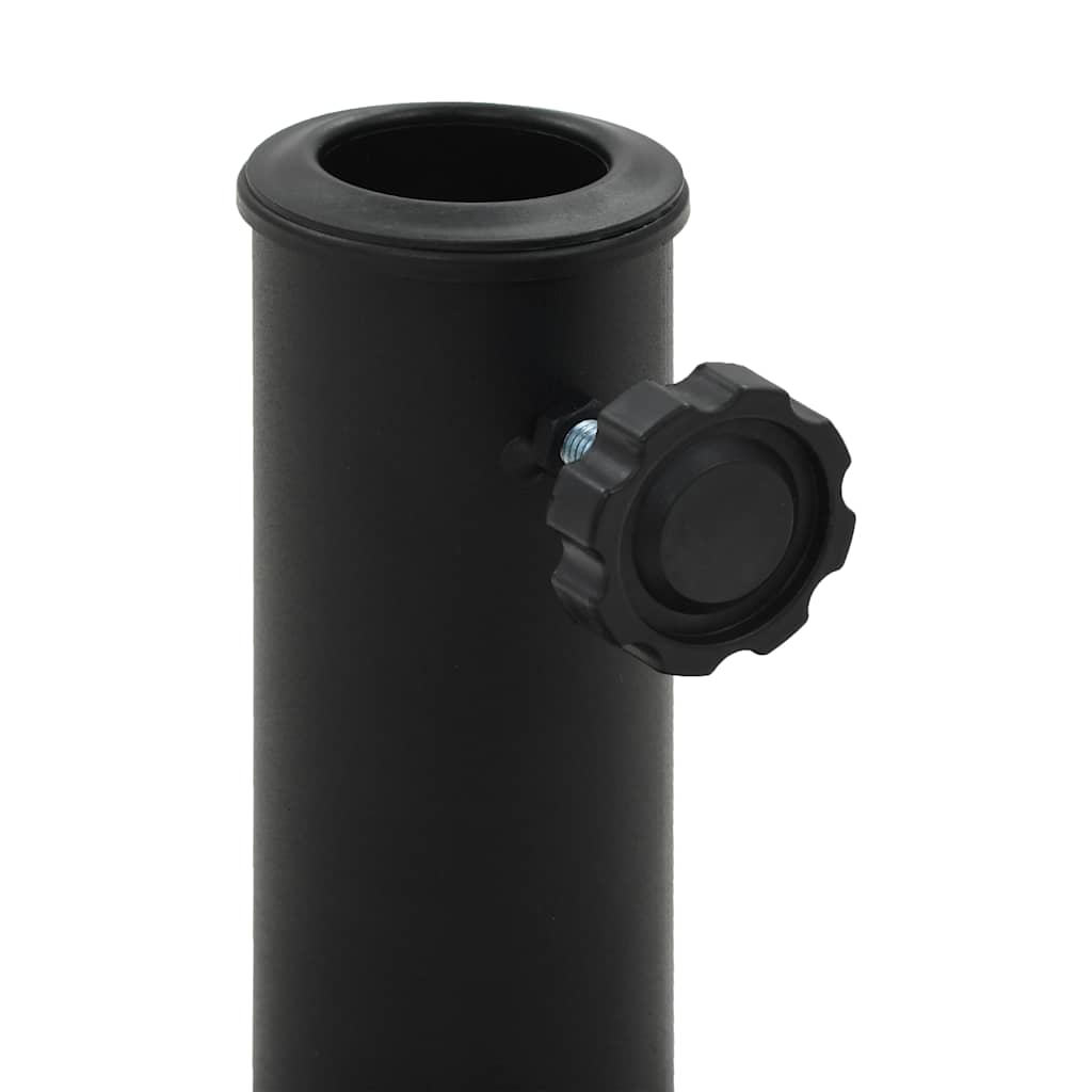 vidaXL Parasol Base Half Round Polyresin 9 kg Black
