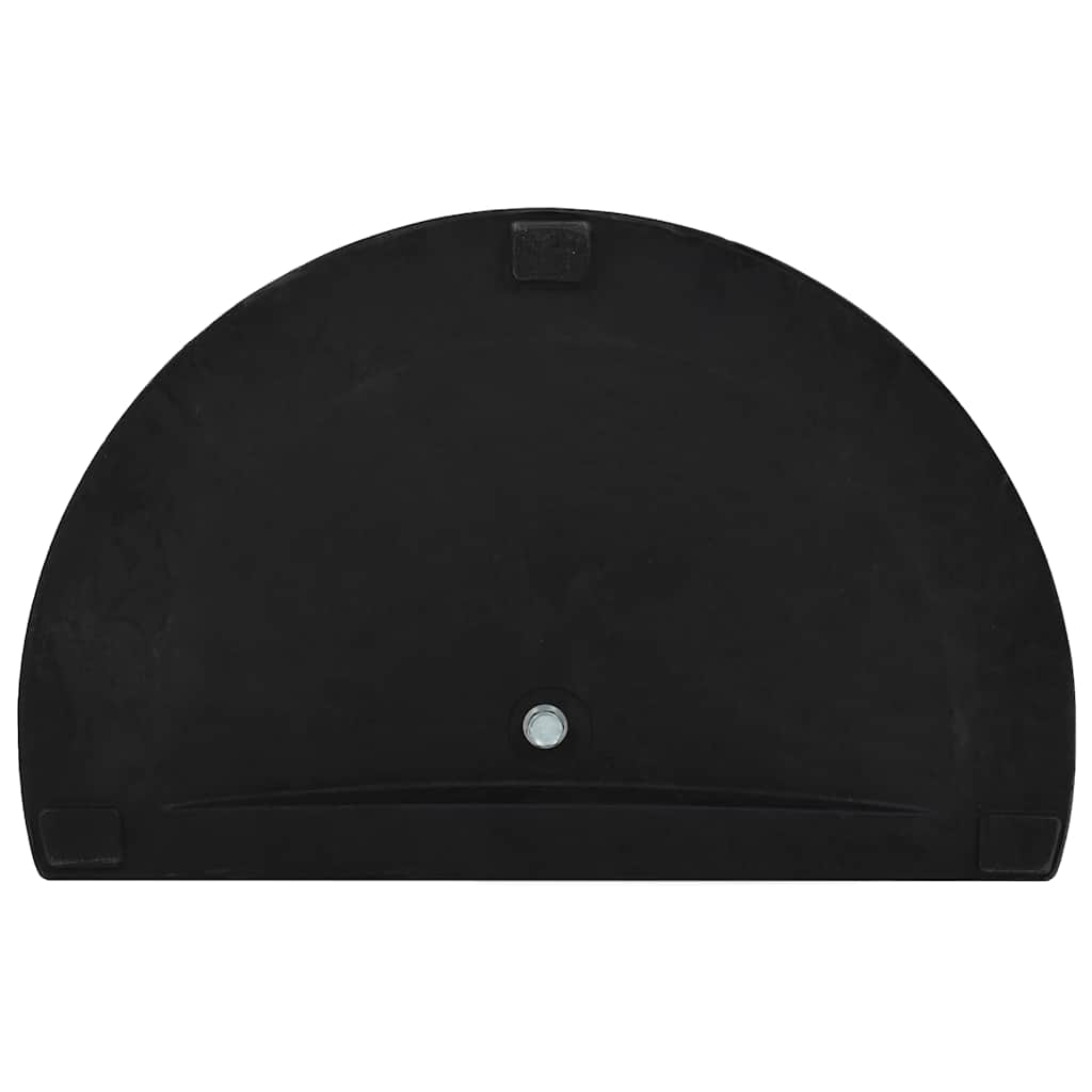 vidaXL Parasol Base Half Round Polyresin 9 kg Black