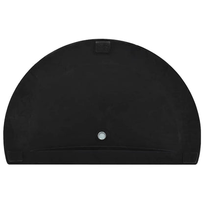 vidaXL Parasol Base Half Round Polyresin 9 kg Black