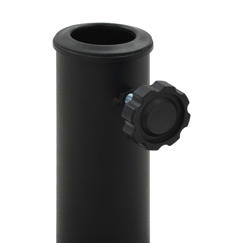 vidaXL Parasol Base Half Round Polyresin 15 kg Black