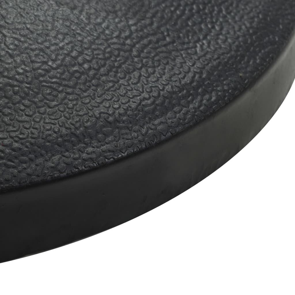 vidaXL Parasol Base Half Round Polyresin 15 kg Black