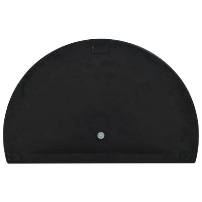 vidaXL Parasol Base Half Round Polyresin 15 kg Black