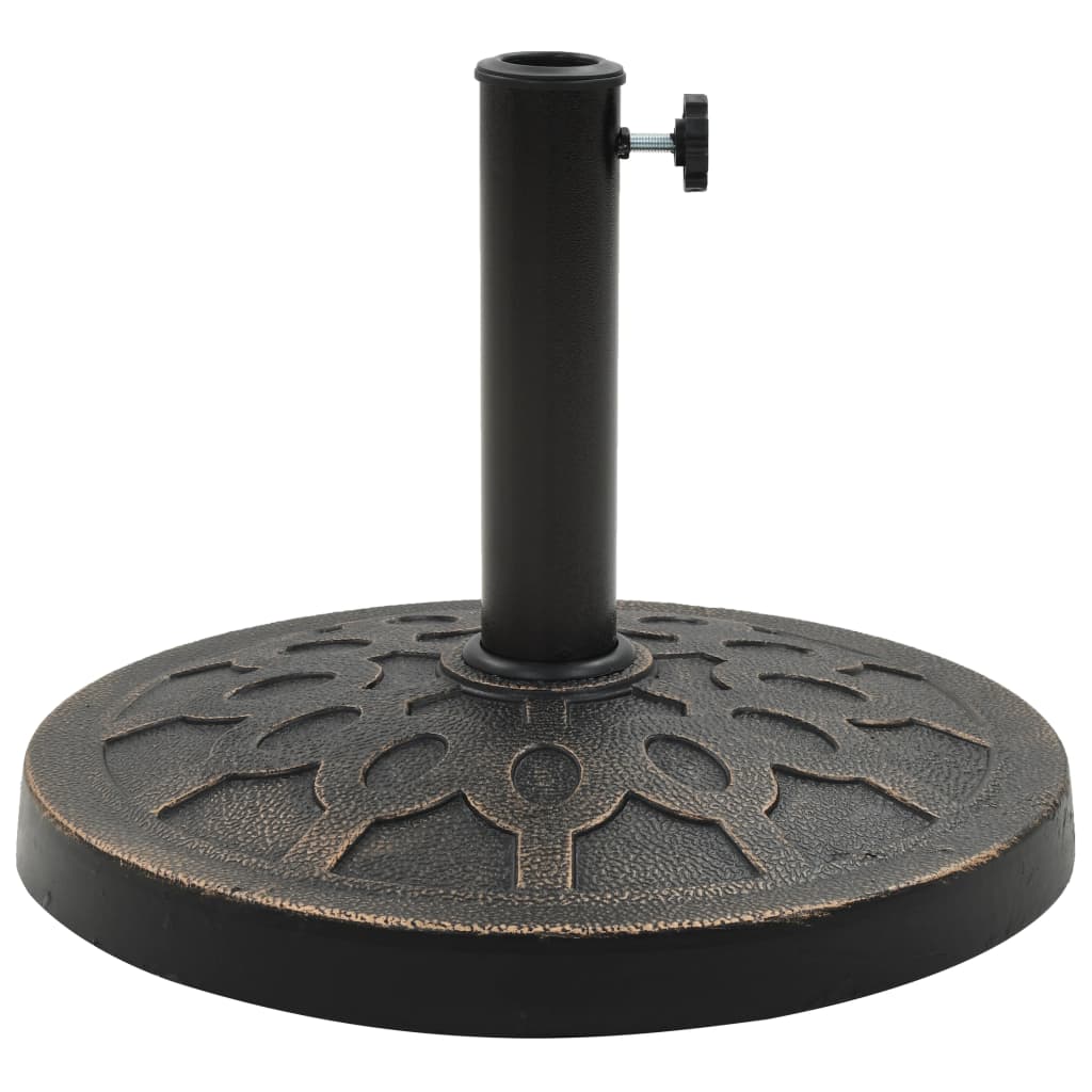 vidaXL Parasol Base Round Polyresin 13 kg Bronze