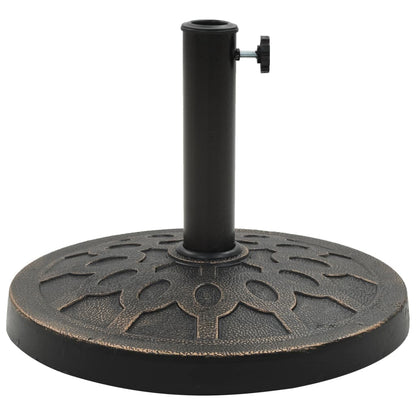 vidaXL Parasol Base Round Polyresin 13 kg Bronze