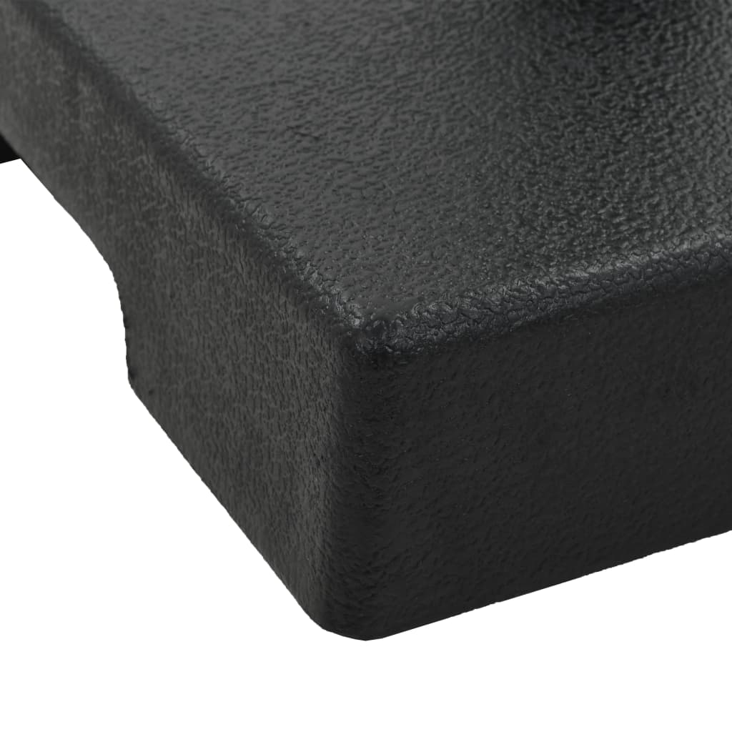 45206 vidaXL Parasol Base Square Polyresin 8 kg Black