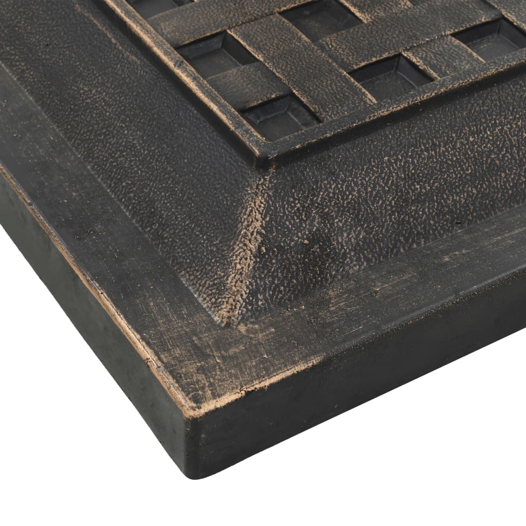 vidaXL Parasol Base Square Polyresin 12 kg Bronze