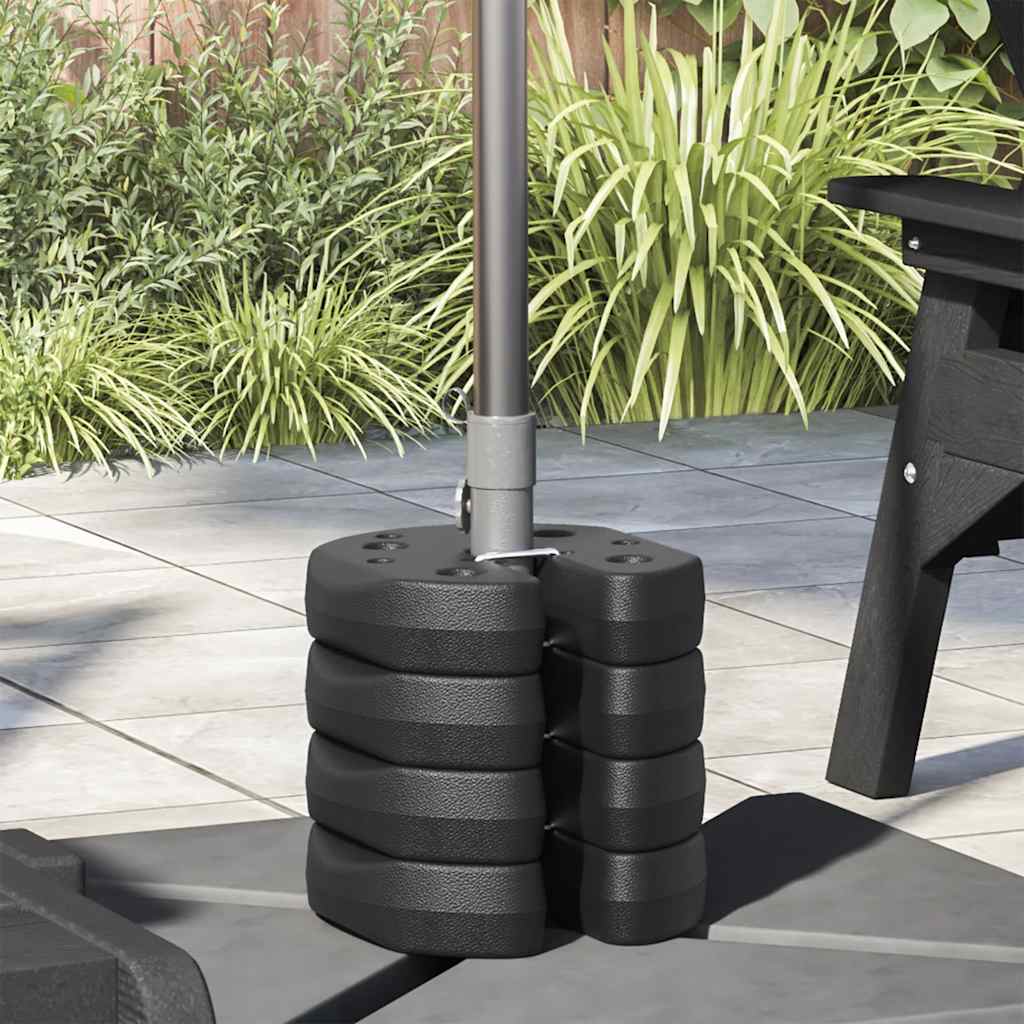 vidaXL Gazebo Weight Plate | Black | Concrete with plastic cover | Small