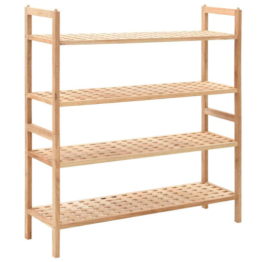 247103 vidaXL Shoe Rack Solid Walnut Wood 69x26x81 cm